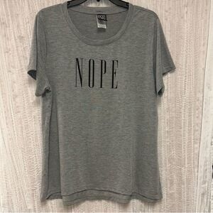 Modern Lux 1X Gray Black “NOPE” Short Sleeve Tee